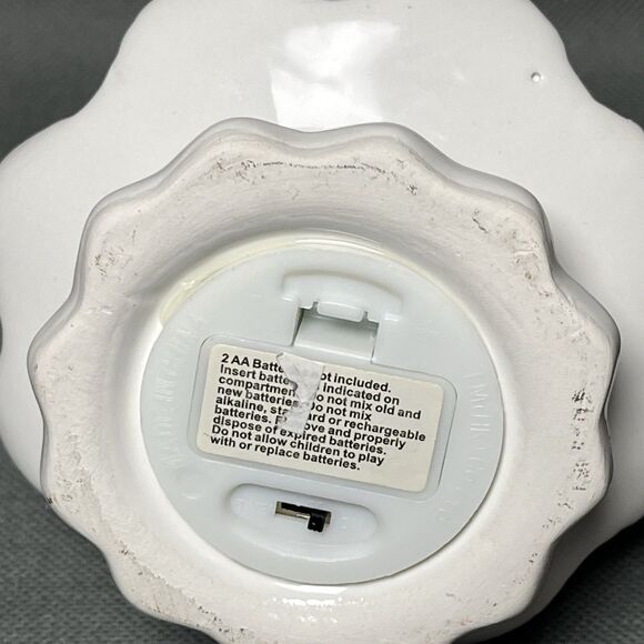 White Ceramic 8" Tabletop Christmas Tree  Multi-Color Lights Battery Operated - Picture 9 of 9